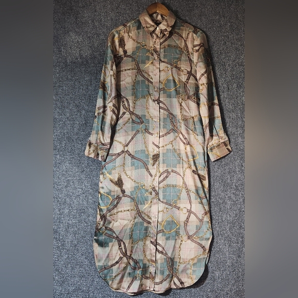 LAUREN RALPH LAUREN Plaid Twill Shirtdress Size 2 - Picture 1 of 16